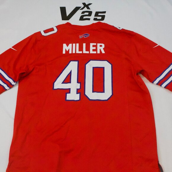 Men's On Field Nike Buffalo Bills Von Miller Color Rush Red Jersey Size Large - Picture 1 of 6